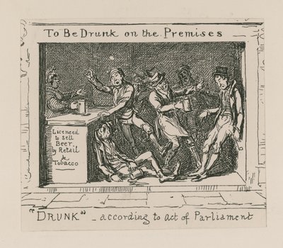 Te drinken op het terrein door George Cruikshank