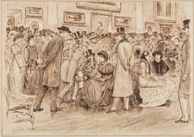 Mr Fielding, wat vindt u van deze schilderijen? Dit is kunst, privébezichtiging in de Grosvenor Gallery door George du Maurier
