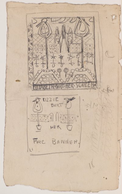 Ontwerpen voor een haardscherm door George Dutch Davidson