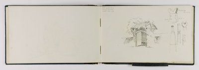 (Schetsboek) Oude poort bij Vevey/Frieburg/Schaffhausen door George Elbert Burr