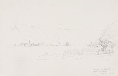 Caub aan de Rijn van beneden door George Elbert Burr