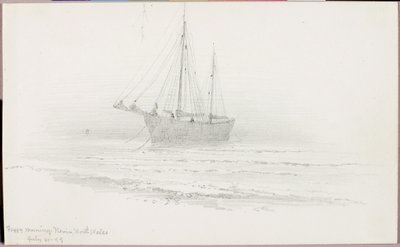 Mistige ochtend, Nevin, Noord-Wales door George Elbert Burr