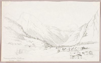 Vanuit ons hotel, Cortina door George Elbert Burr