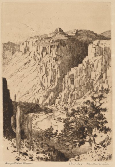 Schets op Apache Trail, Arizona door George Elbert Burr