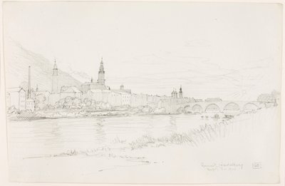 Zonsondergang, Heidelberg door George Elbert Burr