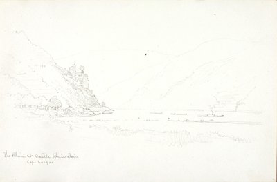 De Rijn bij Kasteel Rheinstein door George Elbert Burr