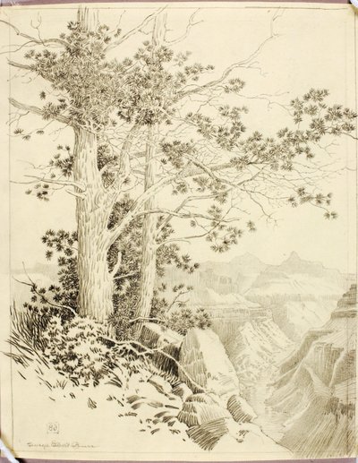 Zonder titel (overdrachtstekening voor druk) door George Elbert Burr