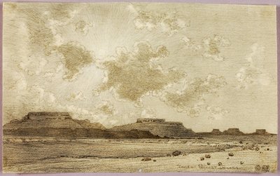 Zonder titel (overdrachtstekening voor druk) door George Elbert Burr