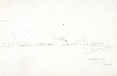 Rijn op vanaf Hirzenach door George Elbert Burr