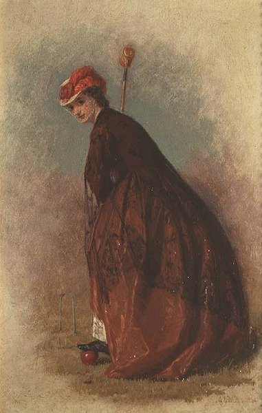 De croquetspeler door George Elgar Hicks