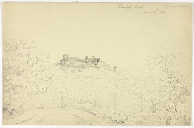 Kasteel Denbigh vanuit Segroyt Dingle door George Fennel Robson