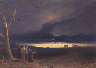Macbeth en Banquo op de Heide door George Fennell Robson