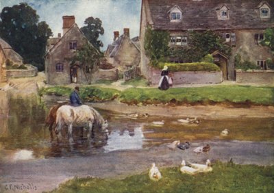 Lower Slaughter door George Franck Nicholls