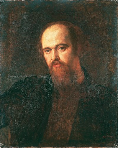 Portret van de schilder Dante Gabriel Rossetti door George Frederic Watts