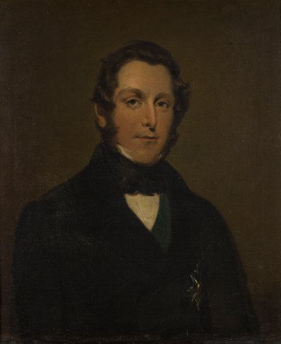 Portret van James Andrew Broun Ramsay, 1e Markies van Dalhousie door George Frederick Clarke