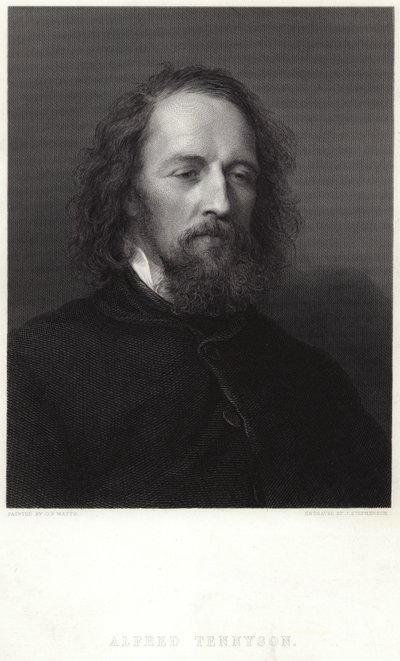 Portret van Alfred, Lord Tennyson door George Frederick Watts