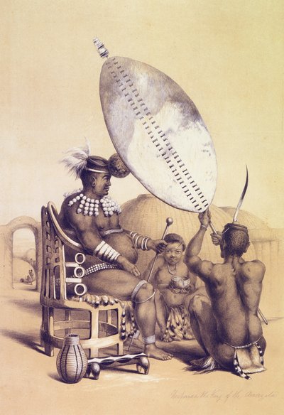 Umpanda de koning van de Amazulu, 1849 door George French Angas