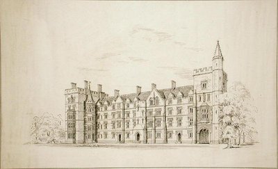 New College Oxford: Voorgestelde Nieuwe Gebouwen door George Gilbert Scott