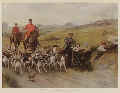 Angstige Kansen! De Gevaren van een Jachtgebied door George Goodwin Kilburne