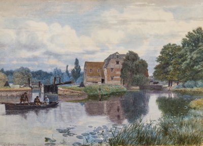 Hemingford Mill, Aan de Ouse, Huntingdonshire door George Gordon Fraser