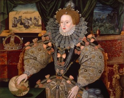 Elizabeth I van Engeland door George Gower