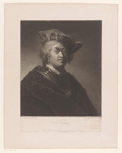 Portret van een onbekende man met oorbel door George Graham