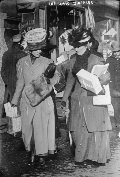 Kerstinkopers, ca.1910 door George Grantham   Bain News Service Bain
