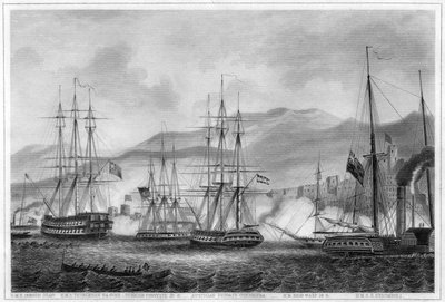 Aanval op Sidon door Commodore Charles Napier, 26 September 1840 door George Greatbatch
