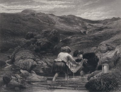 Illustratie voor Auld Lang Syne door Robert Burns (gravure) door George Harvey