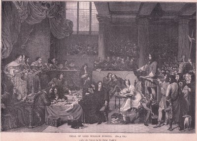 Het proces van Lord William Russell door George Hayter