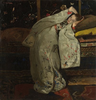 Meisje in een Witte Kimono, 1894 door George Hendrik Breitner