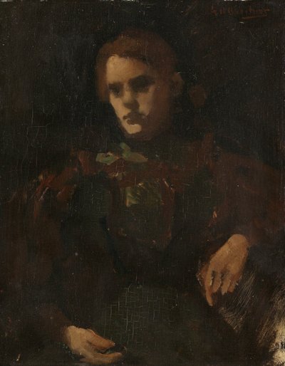Studie naar het model (Geesje Kwak?) door George Hendrik Breitner