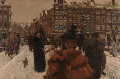 De Singelbrug bij de Paleisstraat in Amsterdam door George Hendrik Breitner