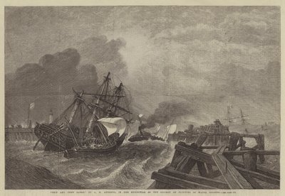 Schip en bemanning gered, in de tentoonstelling van de Society of Painters in Water Colours door George Henry Andrews