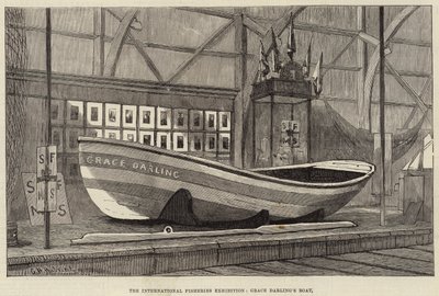De Internationale Visserijtentoonstelling, de boot van Grace Darling door George Henry Andrews