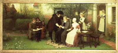 Andrew Marvell (1621-78) bezoekt zijn Vriend John Milton (1608-74) door George Henry Boughton