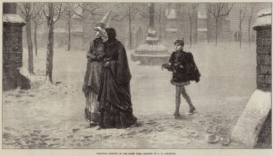 Kerstmorgen in de Oude Tijd door George Henry Boughton