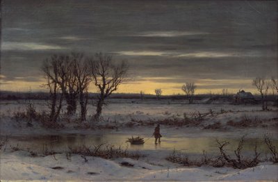 Winter Schemering bij Albany, 1858 door George Henry Boughton