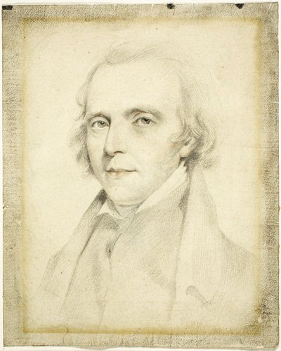 Portret van John Flaxman, R.A. door George Henry Harlow