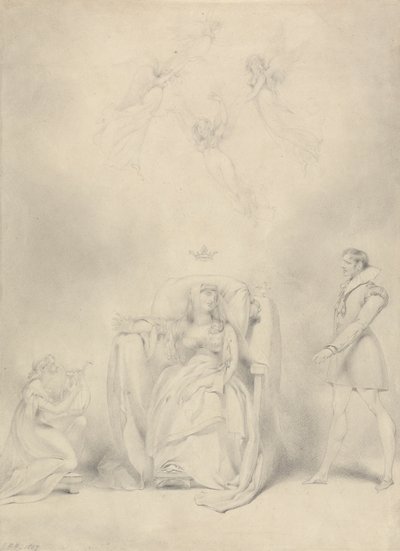 Droom van koningin Katherine door George Henry Harlow