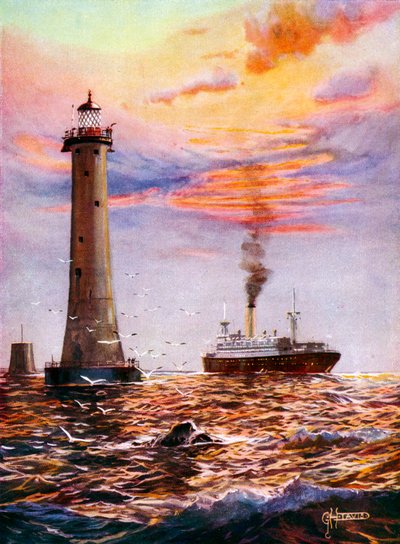 Eddystone Vuurtoren, Plymouth door George Horace Davis