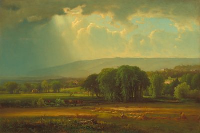 Oogsttafereel in de Delaware-vallei door George Inness