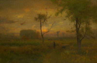 Zonsopgang, 1887 door George Inness