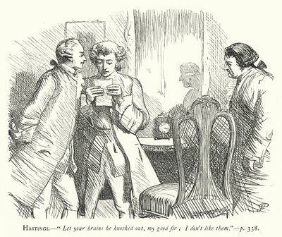 Illustratie voor She Stoops To Conquer door George John Pinwell