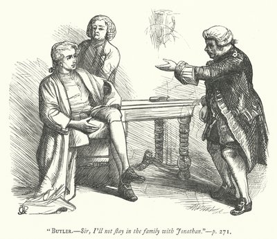 Illustratie voor The Good-Natured Man (gravure) door George John Pinwell