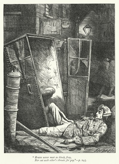 Illustratie voor The Logicians Refuted (gravure) door George John Pinwell