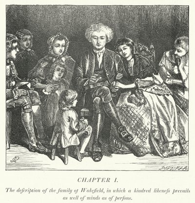 Illustratie voor The Vicar of Wakefield door George John Pinwell