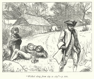 Illustratie voor The Vicar of Wakefield door George John Pinwell