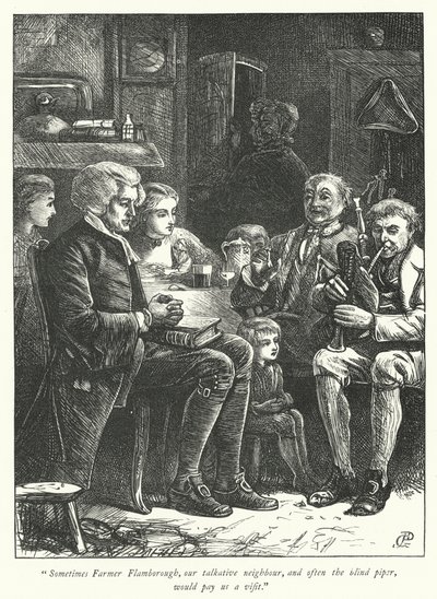 Illustratie voor The Vicar of Wakefield (gravure) door George John Pinwell