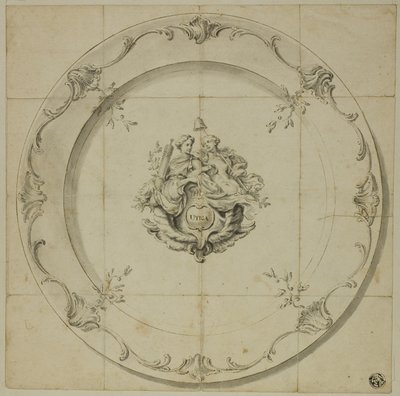 Patroon voor Chinese Borden (Utica) door George Knapton